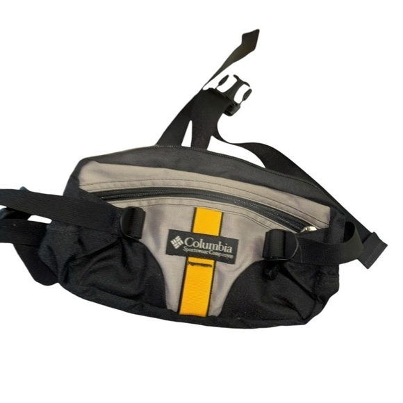 Columbia S/M Belt Bag Fanny pack Gray Yellow Black Athletic  Running Climbing - Picture 10 of 11